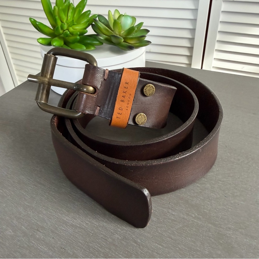 Ted Baker Brown Leather Belt 30”